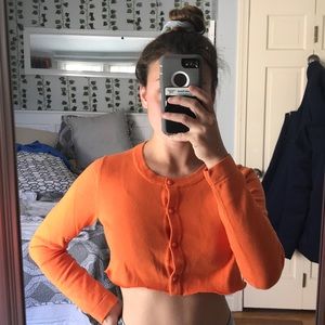 Cropped orange banana republic sweater